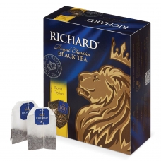 Чай RICHARD Ричард Royal Ceylon Роял Цейлон, черный, 100 пакетиков по 2 г, 610601