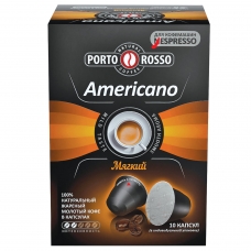 Капсулы для кофемашин NESPRESSO Americano, натуральный кофе, 10 шт. х 5 г, PORTO ROSSO