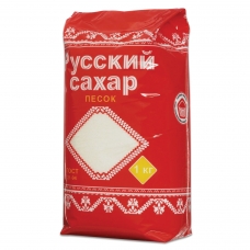 Сахар-песок Русский, 1 кг, полиэтиленовая упаковка
