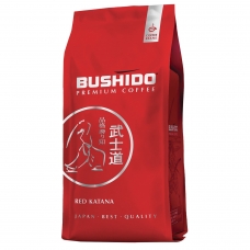 Кофе в зернах BUSHIDO Red Katana, натуральный, 1000 г, 100% арабика, вакуумная упаковка, ш/к 40435, BU10004007