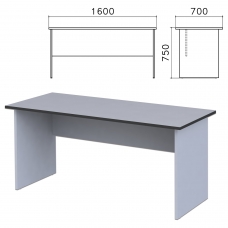 Стол письменный Монолит, 1600х700х750 мм, цвет серый, СМ3.11