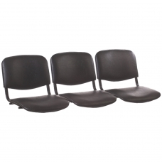 Сиденья для кресла Трим, комплект 3 шт., кожзам черный, каркас черный
