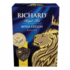 Чай RICHARD Royal Ceylon, черный листовой, 180 г, картонная упаковка, 100157