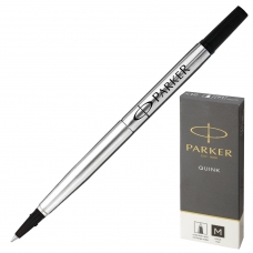 Стержень для ручки-роллера PARKER Quink RB, металлический 116 мм, узел 0,7 мм, черный, 1950278