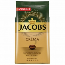 Кофе в зернах JACOBS Crema, 1000 г, вакуумная упаковка, 8051592