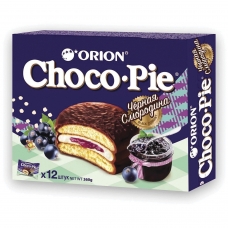 Печенье ORION Choco Pie Black Currant темный шоколад с черной смородиной, 360 г (12 штук х 30 г), О0000013002