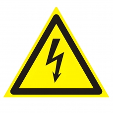 Знак предупреждающий Опасность поражения электрическим током, треугольник, 200х200х200 мм, 610007/W 08