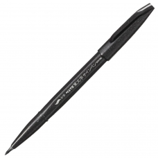 Ручка-кисть PENTEL (Япония) Brush Sign Pen Extra Fine, черная, блистер, XSES15EFA