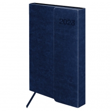Ежедневник датированный 2023 А5 148х218 мм GALANT Magnetic, клапан, синий, 114165