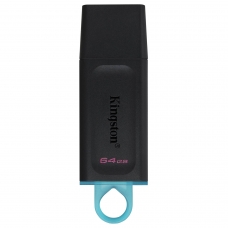 Флеш-диск 64GB KINGSTON DataTraveler Exodia, разъем USB 3.2, черный/бирюзовый, DTX/64GB