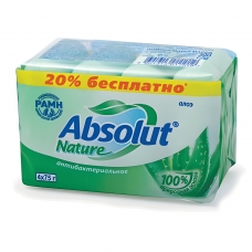 Мыло туалетное антибактериальное 300 г ABSOLUT (Абсолют) КОМПЛЕКТ 4 шт. х 75 г Алоэ,без триклозана, 6065