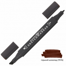Маркер для скетчинга двусторонний 1 мм - 6 мм BRAUBERG ART CLASSIC, ГОРЬКИЙ ШОКОЛАД (Y976), 151823
