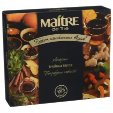 Чай MAITRE Букет изысканных вкусов, АССОРТИ 5 вкусов, 30 пакетиков в конвертах, 120 г, бак026