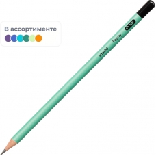 Карандаш чернографитный Attache Pearly, круглый, б/ласт, ассорти Карандаш чернографитный Attache Pearly, круглый, б/ласт, ассорти
