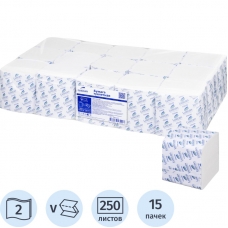 Бумага туалетная д/дисп Luscan Professional 2слбелцел250л15 пач/уп