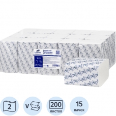 Салфетки бумажные Luscan Professional N4 2сл 200л 15пач/уп Салфетки бумажные Luscan Professional N4 2сл 200л 15пач/уп