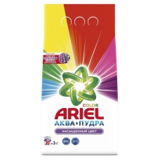 Порошок стиральный Ariel Аква Пудра Color автомат 3кг д/цветного белья Порошок стиральный Ariel Аква Пудра Color автомат 3кг д/цветного белья