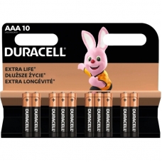 Батарейка DURACELL Basic LR03 AAA BL10 Alkaline 1.5V (10/80) (10шт/уп)