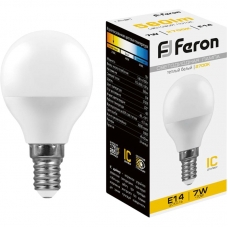 Лампа светодиодная Feron LB-95 Шарик E14 7W 175-265V 2700K(25478) Лампа светодиодная Feron LB-95 Шарик E14 7W 175-265V 2700K(25478)