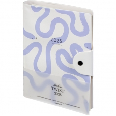 Ежедневник датированный 2025 IF 14х20см 160л.на спирали. Twist I1548/white