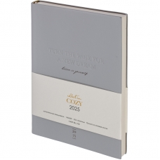 Ежедневник датированный 2025 IF 14х20см 176л. мягкий. Cozy I1524/grey