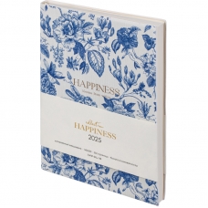 Ежедневник датированный 2025 IF 14х20см 176л. мягкий. Happiness I1525/blue