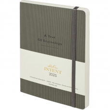 Ежедневник датированный 2025 IF 14х20см 176л. гибкий. Intent I1523/grey