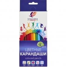 Карандаши цветные 12 цв, 6-гран, ЛУЧ Классика, 29С 1710-08 Карандаши цветные 12 цв, 6-гран, ЛУЧ Классика, 29С 1710-08