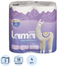 Бумага туалетная Lama 3сл цел 18м 4шт/уп