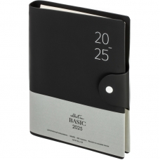 Ежедневник датированный 2025 IF 14х20см 160л. на спирали. Basic I1540/black