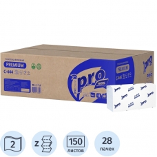 Полотенца бумажные Z слож PROtissue Instant 2сл 150л 28пач/уп С444