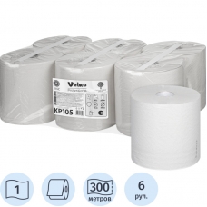 Полотенца бумажные д/держ.Veiro C1 Basic с ЦВ 1сл.300м 6рул/уп. KP105