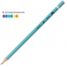 Карандаш чернографитный Attache Shine, трехгранный, б/ласт, ассорти Карандаш чернографитный Attache Shine, трехгранный, б/ласт, ассорти