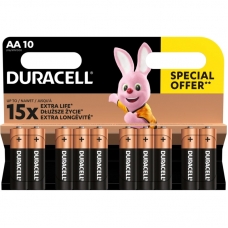 Батарейка DURACELL Basic LR6 AA BL10 Alkaline 1.5V (10/80) (10шт/уп)