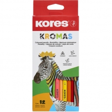 Карандаши цветные 12цв 3-гран Kores Kromas 93391 Карандаши цветные 12цв 3-гран Kores Kromas 93391