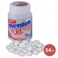 Жевательная резинка Mentos Pure White Клубника, 54г