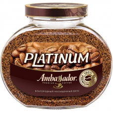 Кофе Ambassador Platinum раств., 190г стекло