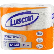 Полотенца бумажные LUSCAN Maxi 2-сл., с тиснением, 2рул./уп. Полотенца бумажные LUSCAN Maxi 2-сл., с тиснением, 2рул./уп.