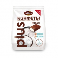 Конфеты DiYes Кокосовые витаминизированные на фруктозе, 200г Конфеты DiYes Кокосовые витаминизированные на фруктозе, 200г