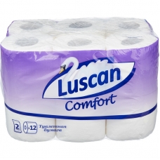 Бумага туалетная Luscan Comfort 2сл бел 100%цел втул 21, 88м 175л 12рул/уп Бумага туалетная Luscan Comfort 2сл бел 100%цел втул 21, 88м 175л 12рул/уп