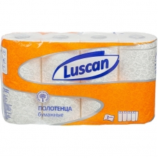Полотенца бумажные LUSCAN бел цел 17м 2-сл., с тиснением, 4рул./уп Полотенца бумажные LUSCAN бел цел 17м 2-сл., с тиснением, 4рул./уп
