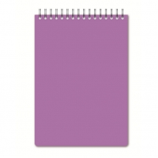 Блокнот А5, 60л, кл, спир, пласт.обл, тонир.бл. Attache Bright colours Сиреневый Блокнот А5, 60л, кл, спир, пласт.обл, тонир.бл. Attache Bright colours Сиреневый