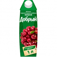 Сок Добрый яблоко-вишня-черноплодная рябина 1л. т\пак