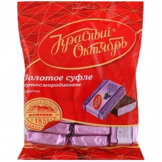 Конфеты шоколадные Золотое суфле черная смородина 200г