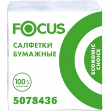 Салфетки FOCUS белые 20х24см 1сл 100шт/уп Салфетки FOCUS белые 20х24см 1сл 100шт/уп