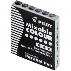 Чернила Чернильный картридж PILOT Parallel Pen черные 6 шт/уп IC-P3-S6 B