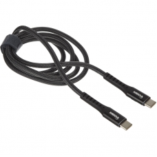 Кабель ProMega U210CC, 60W, 3A, 1м, Type-C to Type-C,  нейл, черный