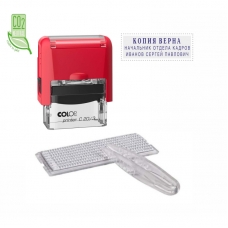 Штамп самонаборный NEW Printer C20/3-Set 3строки 14х38мм 1 касса корп.крас