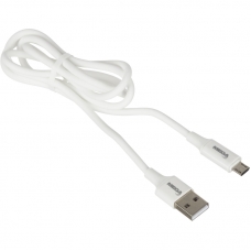 Кабель ProMega U28, 2,4A, 1м, USB - Micro-USB, TPE, силикон, белый