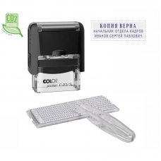 Штамп самонаборный NEW Printer С20/3-Set  3 строк 14х38мм с 1 кассой черный